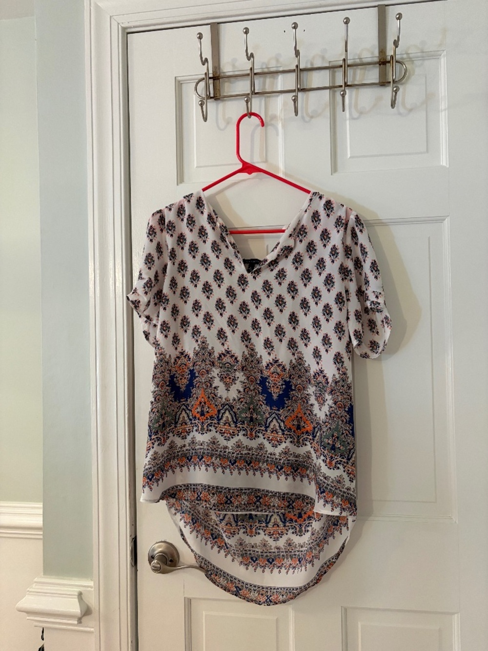 Short Sleeve V-Neck Blouse